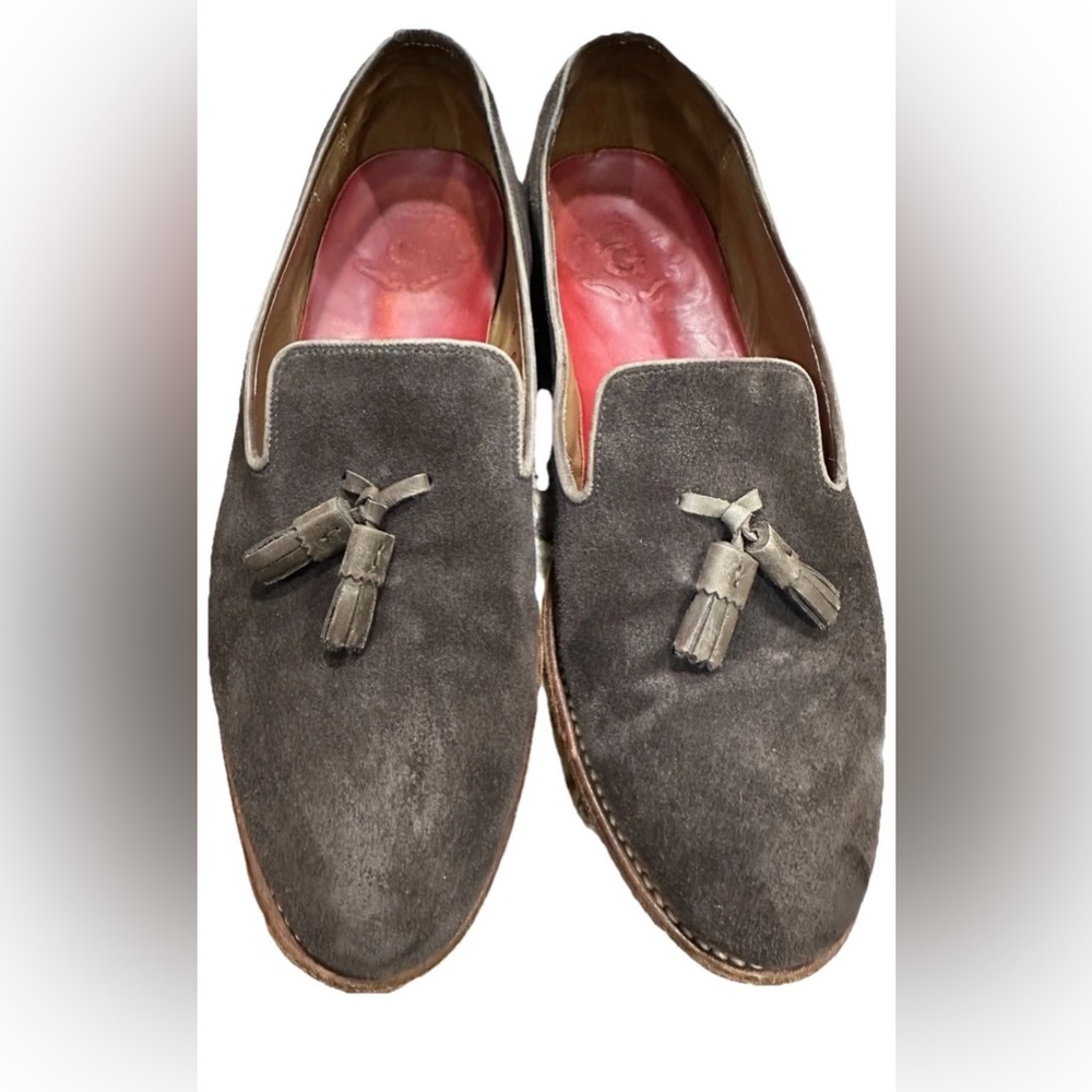 Suede Grenson Marcel Brown Loafers Size 8E US with Tassels